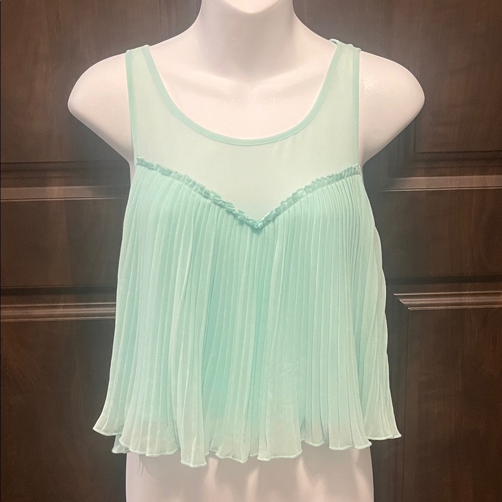 Topshop Pleated Sleeveless Top